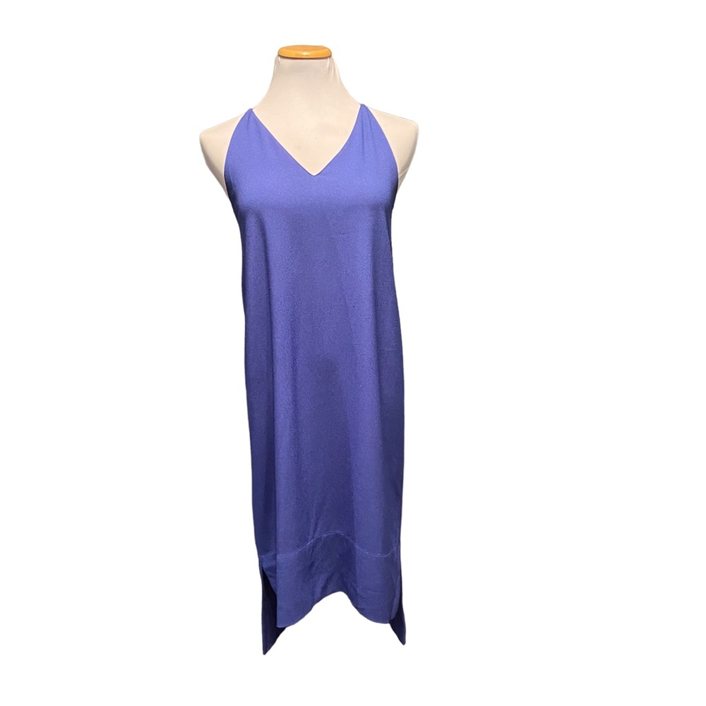Vince v Neck Shift Dress Royal Blue